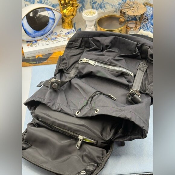 🆕 DIESEL 🧿 NWT Logos L-Large Backpack, Black Recycled Nylon - Picture 14 of 15